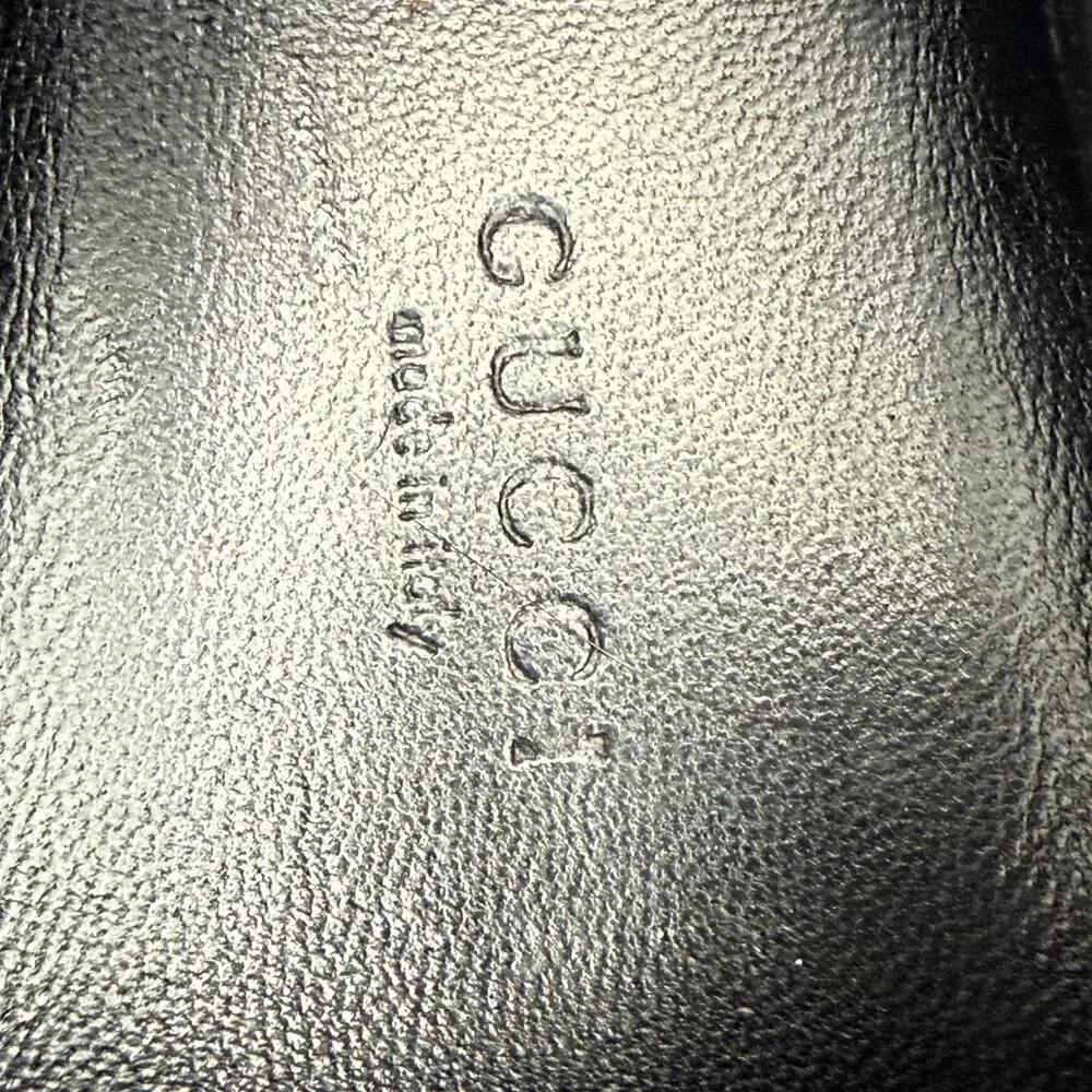 Gucci Script Logo Black Suede Shoes Trainers Sneakers Men's 36 1/2